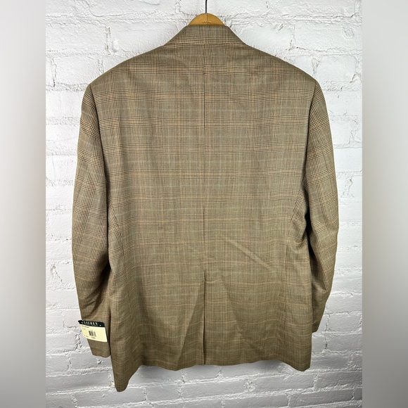 Lauren Ralph Lauren Brown Plaid Sports Coat Blazer Jacket 43 Reg NWT - Picture 9 of 11